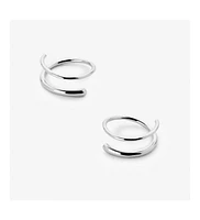 Ana Luisa Double Hoop Earrings - Harley Silver