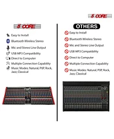 5 Core Audio Mixer 24 Channel Dj Controller Professional Sound Board Bluetooth Usb Mx 24CH