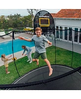 Springfree Trampoline Kids Outdoor Large Oval 8 x 13' Trampoline with Enclosure