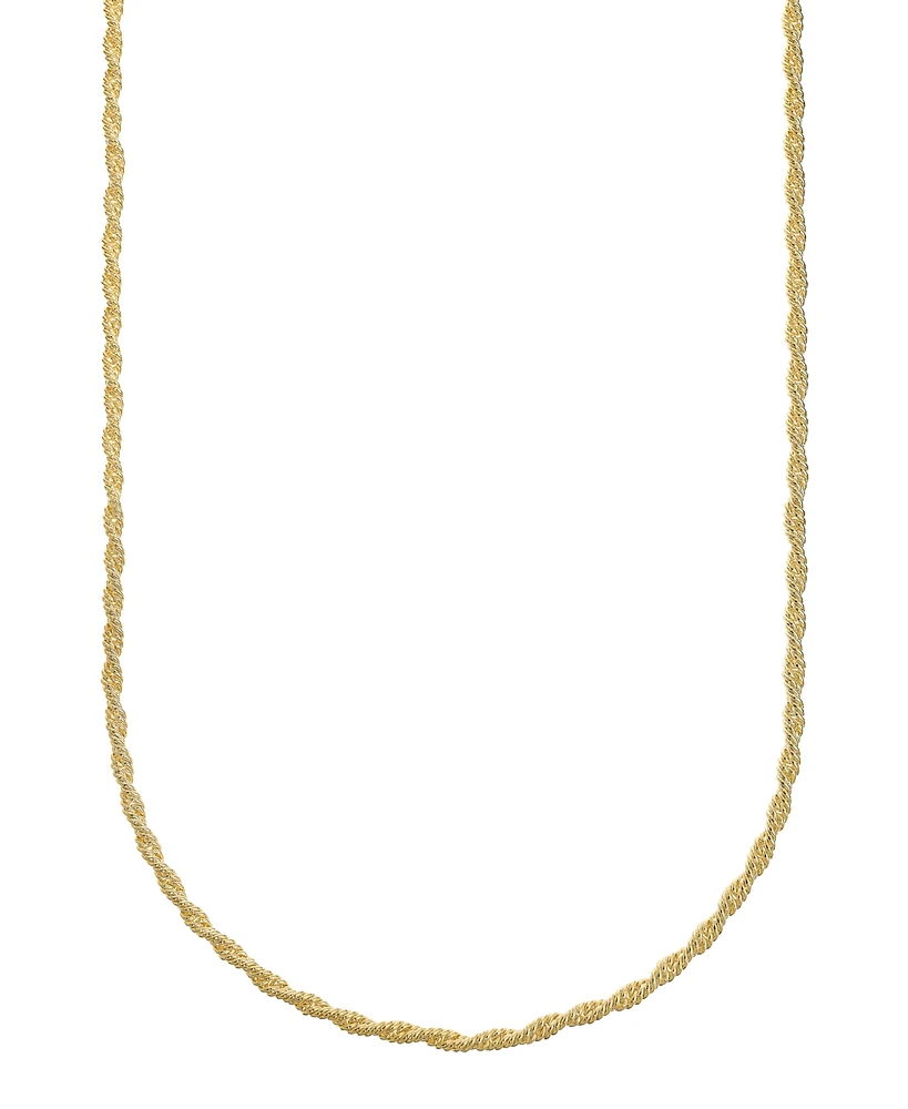 And Now This Silver Plated or 18k Gold Brass Twisted Chain Necklace