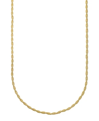 And Now This Silver Plated or 18k Gold Plated Brass Twisted Chain Necklace