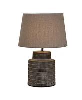 Slickblue Etched Terra Cotta Table Lamp 21"h