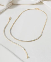 Wrapped in Love Diamond Zigzag 16" Collar Necklace (3/4 ct. t.w.) in 10k Gold, Created for Macy's