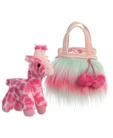 Aurora Small Furries Sunrise Giraffe Fancy Pals Fashionable Plush Toy Pink 7"