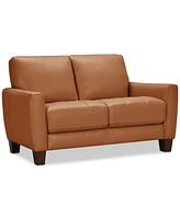 Galligher 59" Leather Loveseat, Created for Macy's