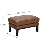 Kettner 32" Leather Ottoman, Created for Macy's