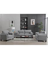 Simplie Fun Modern 3-Piece Sofa Set with Usb Charging Ports