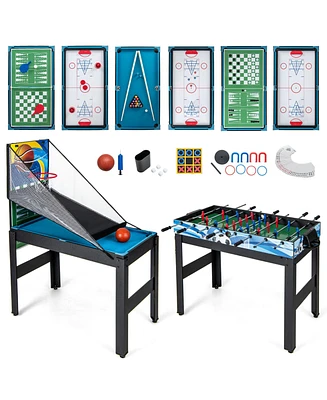 Slickblue 14-in-1 Combo Game Table Set Multi Game Table with Foosball