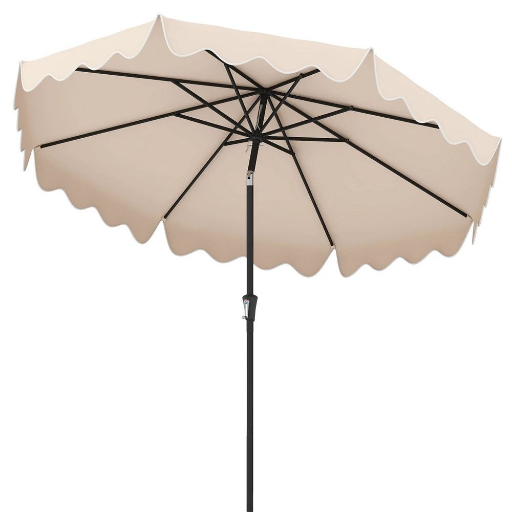 Slickblue Patio Umbrella with Crank Handle and Push Button Tilt