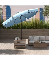 Slickblue Patio Umbrella with Crank Handle and Push Button Tilt