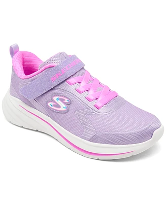 Skechers Little Girls Wave 92 Fastening Strap Casual Sneakers from Finish Line