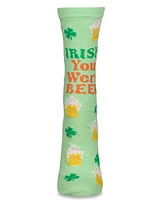 Irish You Were Beer Greeting Card Crew Socks