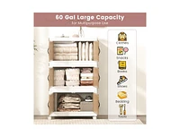 Slickblue Gal 3-Tier Stackable Storage Boxes Bins with Magnetic Doors and Lockable Casters