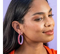 Ink + Alloy Holly Two-Color Woven Raffia Hoops