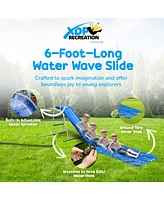 Xdp Recreation 6 Foot Water Wave Slide with Built In Adjustable Water Sprinkler