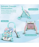 Slickblue Toddler Baby Sit-to-Stand Learning Walker Musical Toy