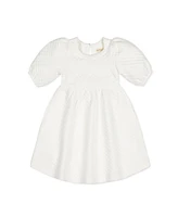 Hope & Henry Big Girls Quilted Puff Sleeve Dress