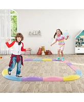 Slickblue Colorful Kids Wavy Balance Beam with Textured Surface and Non-slip Foot Pads