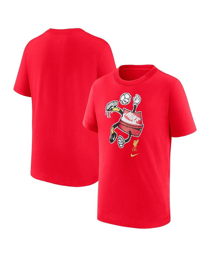 Nike Big Boys and Girls Red Liverpool Character T-Shirt