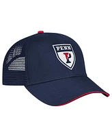 Colosseum Men's Navy Pennsylvania Quakers Wyatt Primary Team Trucker Adjustable Hat