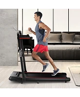 Slickblue 2 1 Folding Treadmill with Incline Remote Control