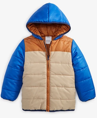 Epic Threads Toddler Boys Colorblocked Reversible Puffer Jacket, Created for Macy's