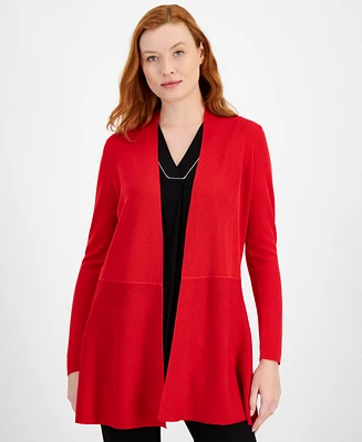 Anne Klein Monterey Open-Front Longline Cardigan