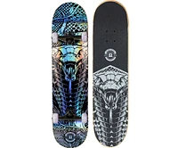 Madd Gear 31" x 8" 7-Ply Maple Deck Pro Series Skateboard for Ages 5+ Max 220 lbs, Holographic, 54mm Wheels, Abec-11 Bearings