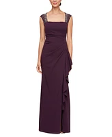 Alex Evenings Women's Embellished Ruffled Gown