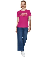 Karl Lagerfeld Paris Women's Embellished Graphic T-Shirt