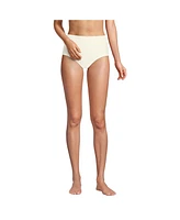 Lands' End Women's Texture High Waisted Bikini Swim Bottoms