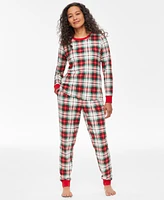 Family Pajamas Women's 2-Pc. Cotton Winterton Plaid Jogger Set, Created for Macy's