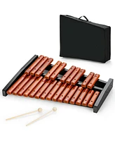 Slickblue 25 Notes Xylophone Wooden Percussion Educational Instrument with 2 Mallets