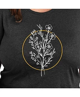 Hybrid Apparel Floral Tee Plus Graphic