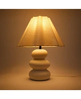 Brightech Kelsey 17.5" Led Bohemian Table Lamp with Ceramic Base