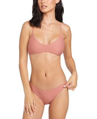 Volcom Juniors Simply Solid Scoop Neck Bikini Top Simply Solid Hipster Bikini Bottoms