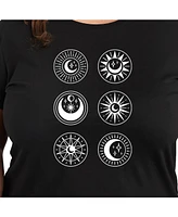 Hybrid Apparel Sun Moon Grid Plus Graphic Tee