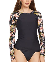 Volcom Juniors' Fronds Forever Printed-Sleeve Rashguard