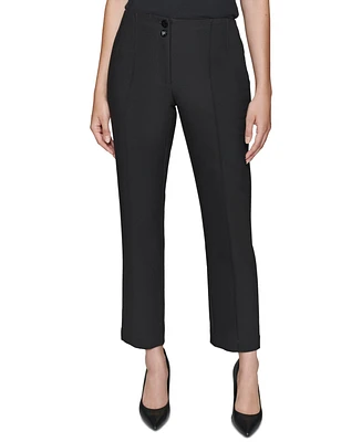 Karl Lagerfeld Paris Women's Mid-Rise Slim-Leg Pants