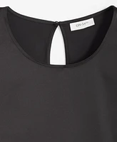 On 34th Women's Satin Relaxed Short-Sleeve Top, Created for Macy's