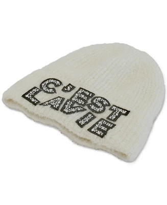 Karl Lagerfeld Paris Women's C'est La Vie Embroidered Beanie