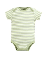 Touched by Nature Baby Boys Organic Cotton Bodysuits, Peas And Thank You