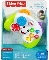 Fisher-Price Laugh Learn Game Learn Controller Musical Baby Toy with Lights, Green - Multi