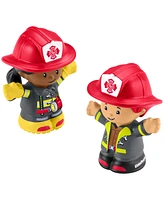 Fisher-Price Little People Fire Truck Musical Toddler Toy with Lights Sounds 2 Figures - Multi