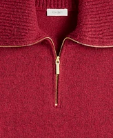 On 34th Women's Quarter-Zip Sweater Mini Dress, Created for Macy's