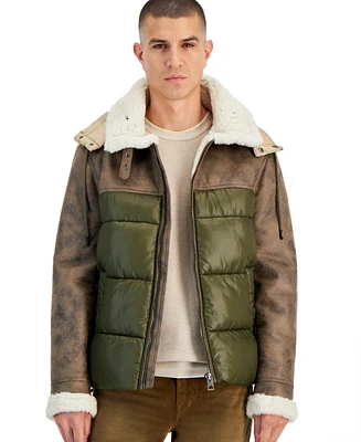 Guess Men's Hooded Puffer Jacket