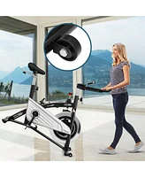 Skonyon Indoor Exercise Cycling Bike with Heart Rate and Monitor