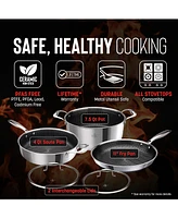 Hell's Kitchen Ceramic Hybrid 5-Pc. Nonstick Cookware Set