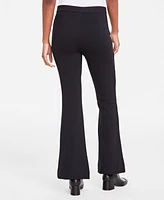 On 34th Women's Pintucked-Seam Ponte-Knit Flare Pants, Created for Macy's