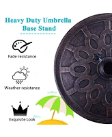 Skonyon 30lbs 18 Inches Heavy Duty Outdoor Patio Market Umbrella Base